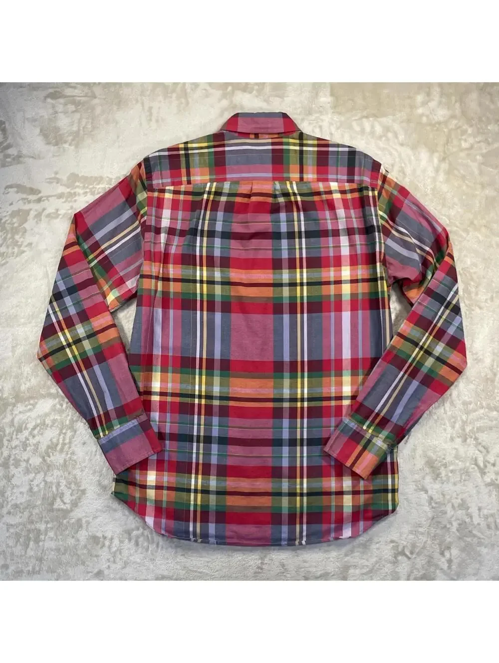 J.Crew Mens Long Sleeve Summer Plaid Button Shirt Sz S /Pink-Multicolor/Casual